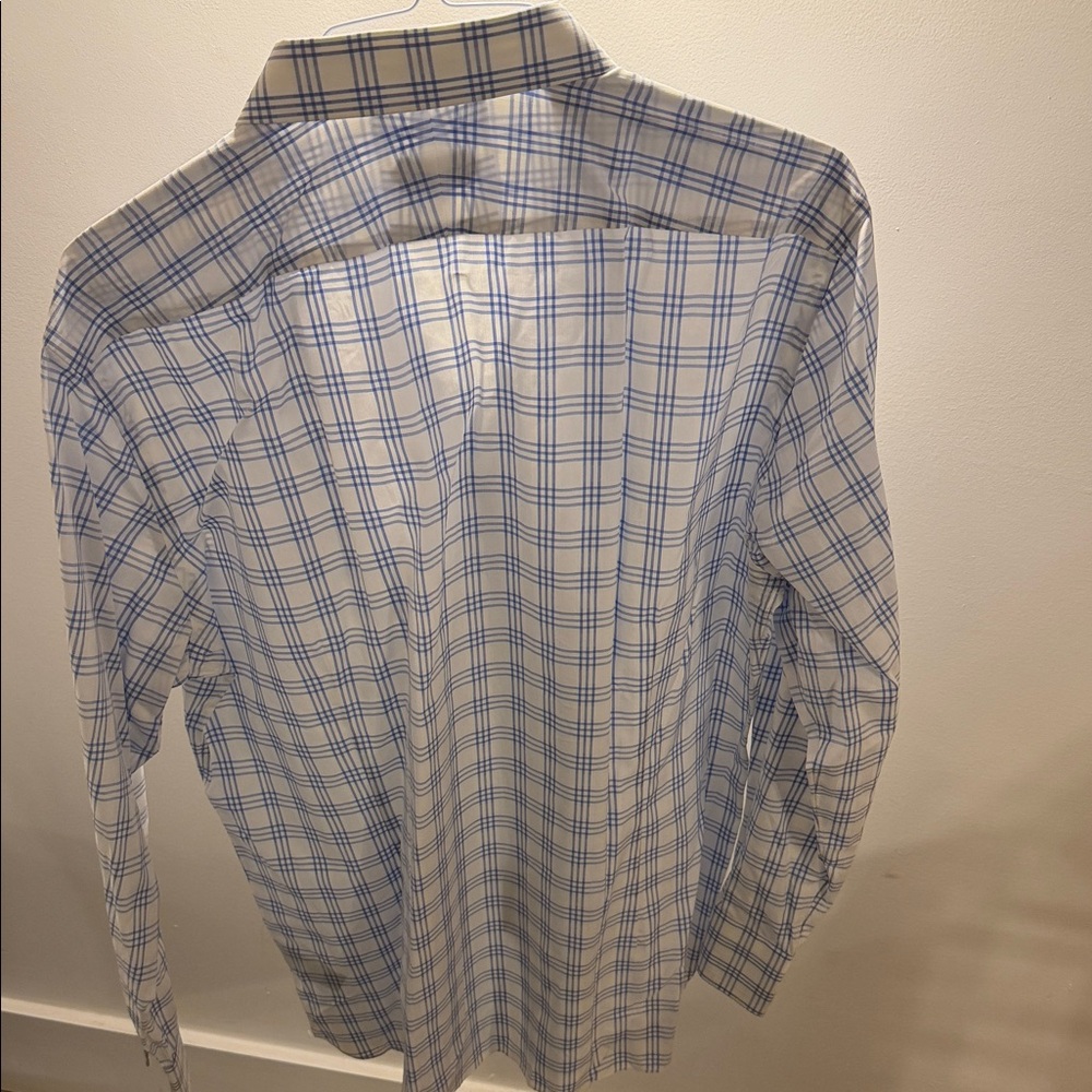 Tom Ford White and Blue Plaid Dress Shirt - Picture 6 of 6